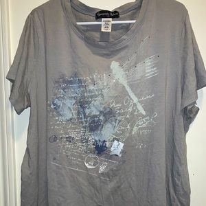 Light Grey cotton/polyester T-Shirt